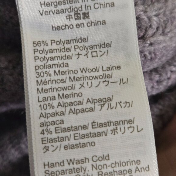 J.Crew Puff Sleeve Rhinestone Heathered Purple Supersoft Yarn Sweater Size XS - Picture 7 of 8